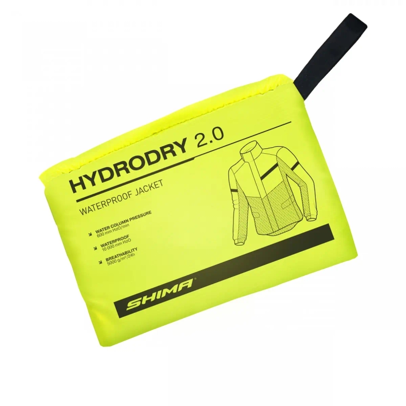 Shima Hydrodry 2.0 vedenpitävä takki musta-fluo-keltainen