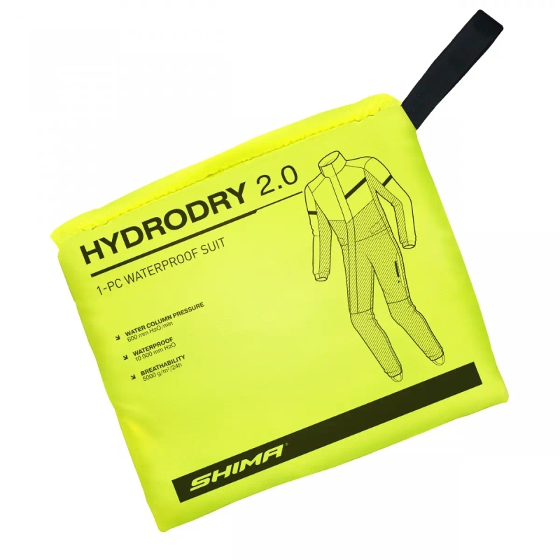 Vedenpitävä puku Shima Hydrodry 2.0 musta-fluo keltainen