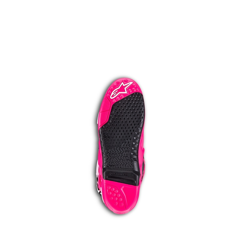 Alpinestars Tech 10 pinkki-musta-valkoiset moottoripyöräsaappaat