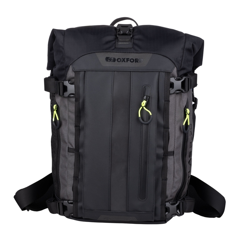 Moottoripyörälaukku Oxford Atlas B-20 Advanced Backpack 20 l harmaa