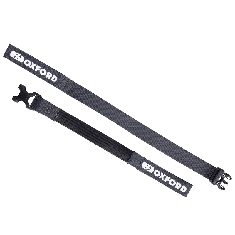 Oxford Atlas B-Clip matkatavarahihnat 2 kpl harmaa 26 mm x 1,2 m
