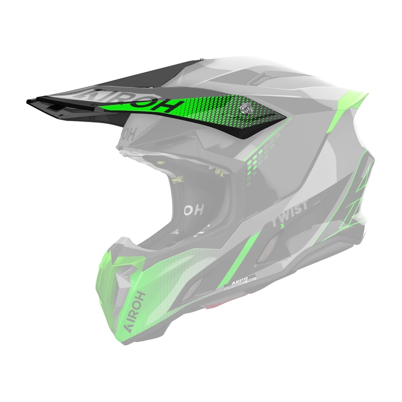 Kypärän visiiri Airoh Twist 3 Shard vihreä kiiltävä valkoinen
