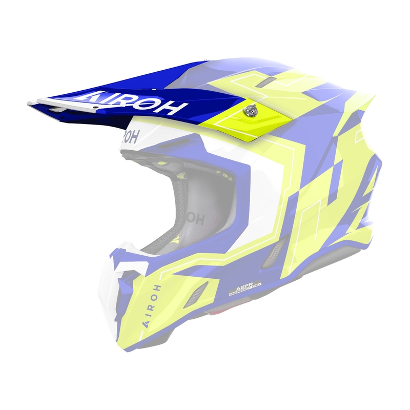 Kypärävisiiri Airoh Twist 3 Dizzy kypärään sinikeltainen kiiltävä kiiltävä
