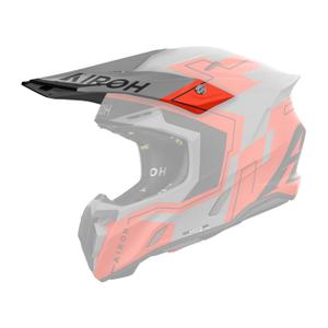 Kypärän visiiri Airoh Twist 3 Dizzy fluo oranssi mattainen