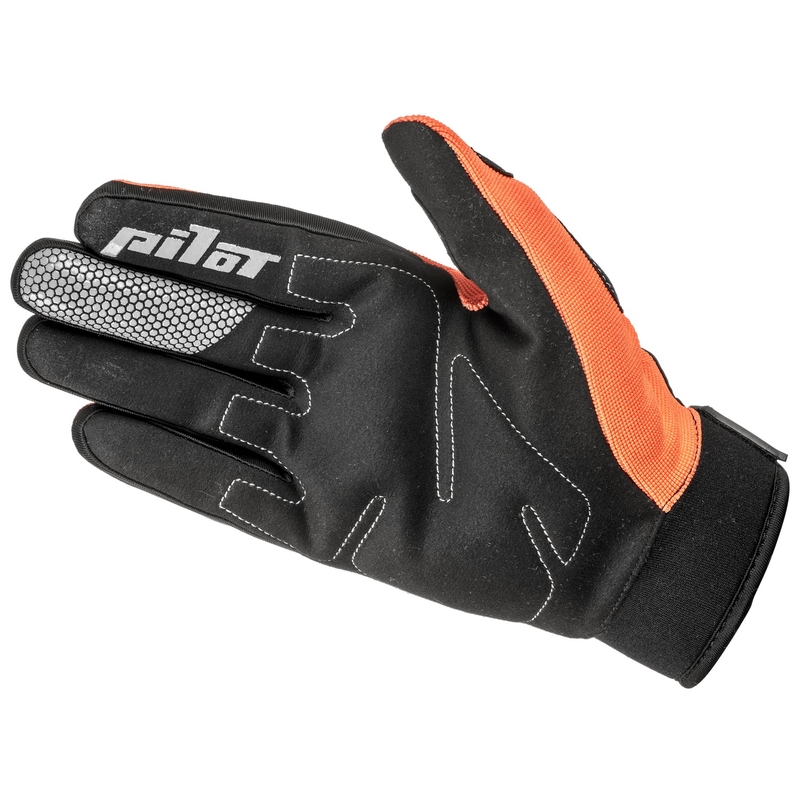 Motocross-hanskat Pilot Pioneer fluo oranssi-musta