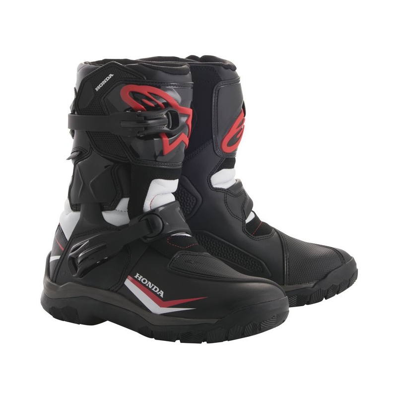 Alpinestars Belize Drystar Honda Collection Musta, valkoinen ja punainen moottoripyöräsaappaat