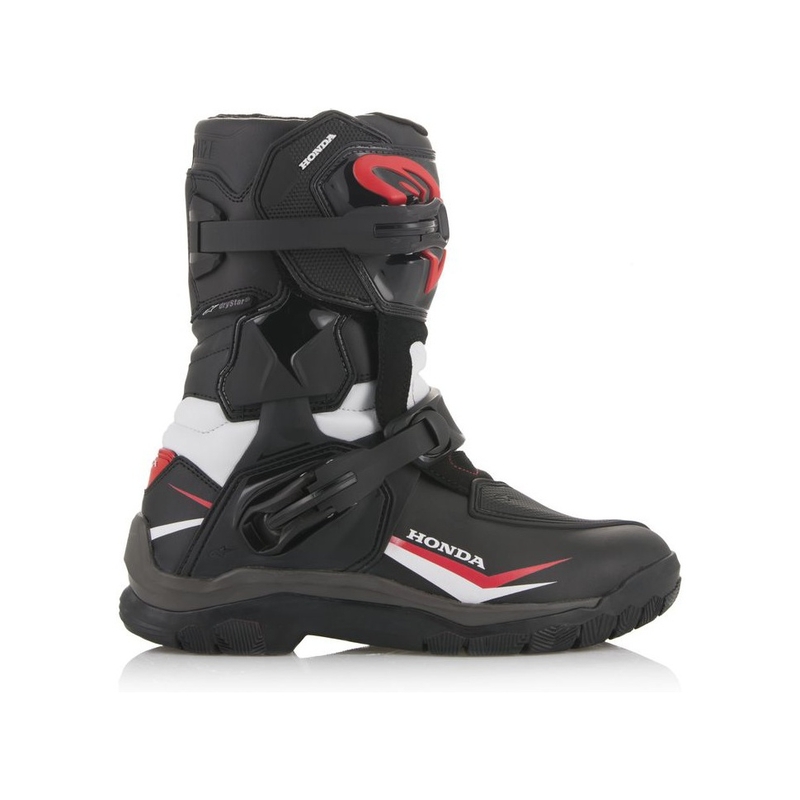Alpinestars Belize Drystar Honda Collection Musta, valkoinen ja punainen moottoripyöräsaappaat