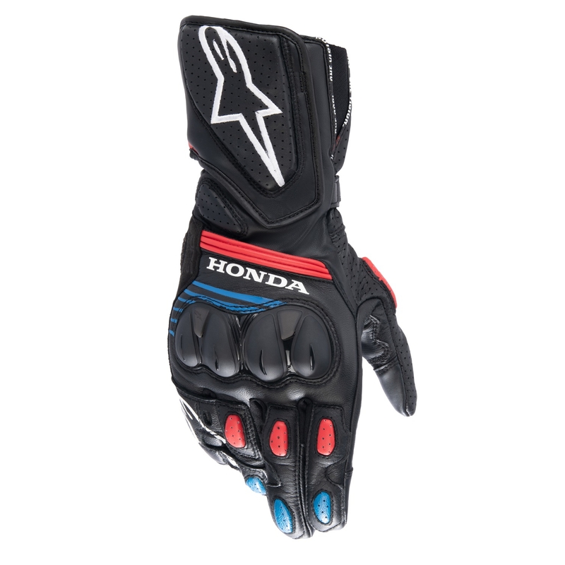 Alpinestars SP-8 Honda Musta-Punainen-Sininen Moottoripyöräilykäsineet