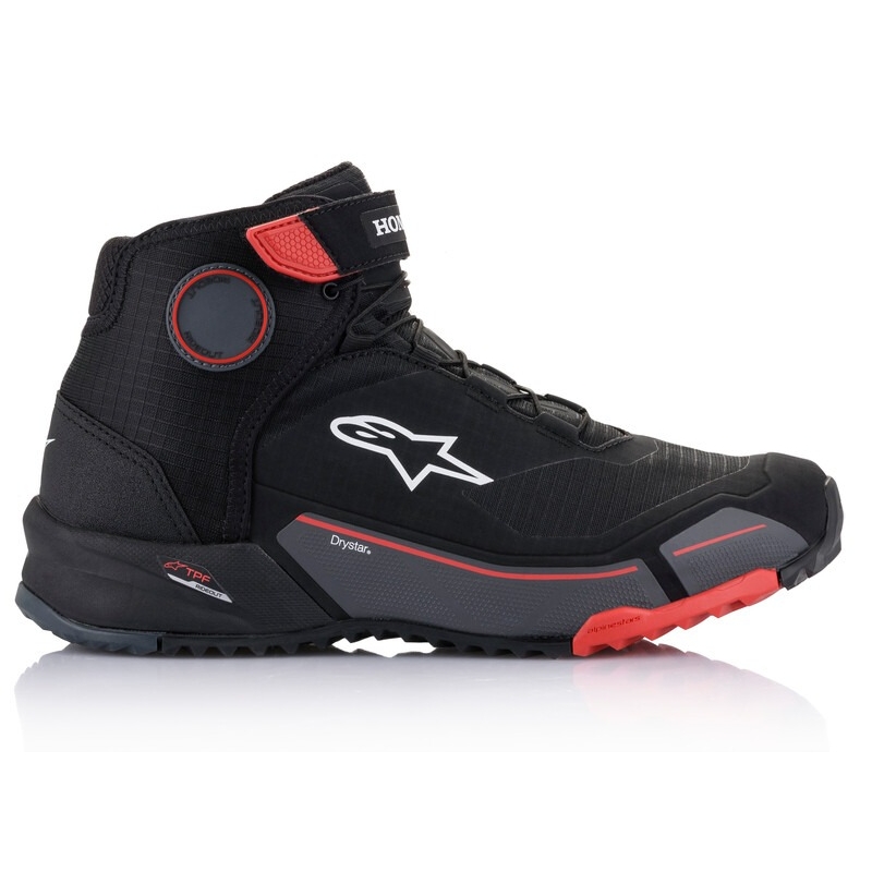 Alpinestars CR-X Drystar Honda Collection musta-punainen-harmaa moottoripyöräsaappaat