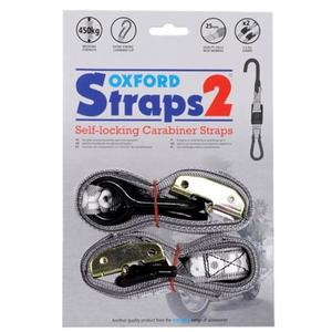 Säädettävät ja vahvistetut Oxford Carabiner -hihnat 25 mm harmaa