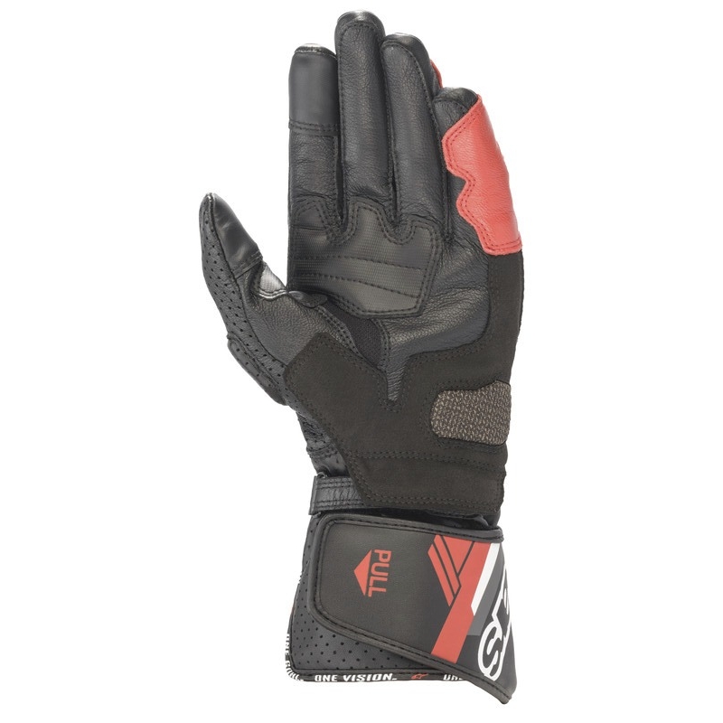 Alpinestars SP-8 moottoripyöräilykäsineet musta-valko-punainen