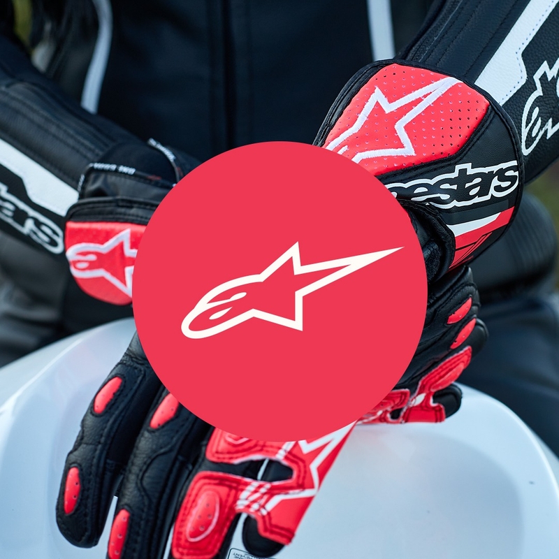 Alpinestars SP-8 naisten moottoripyöräilyhanskat mustavalkoiset