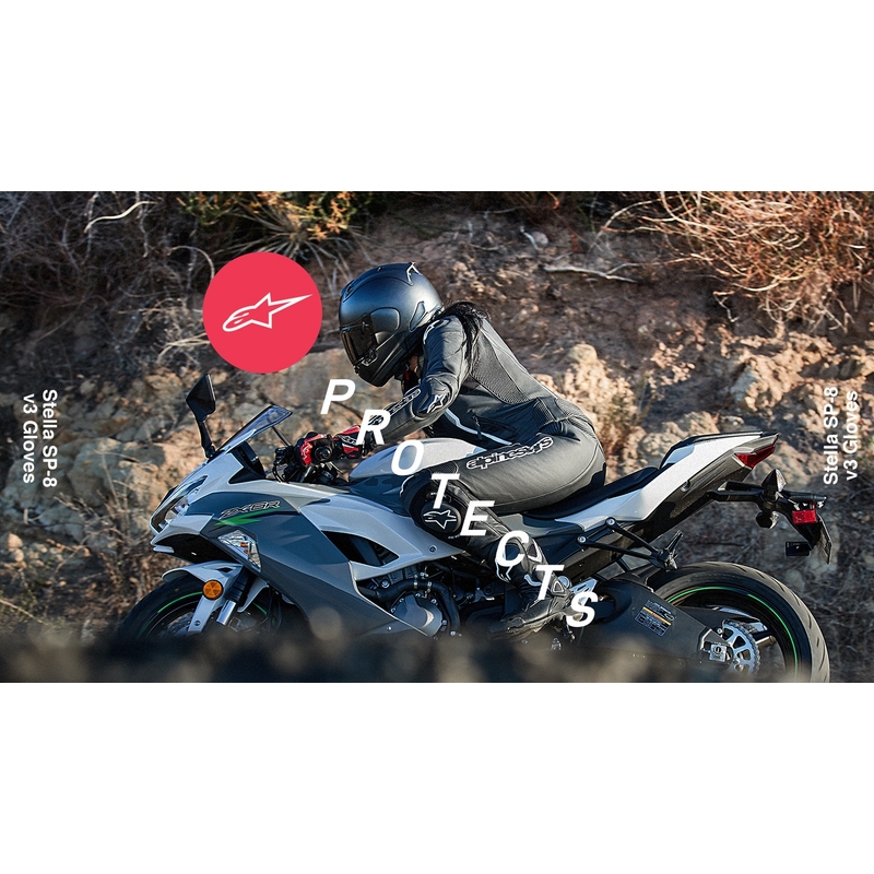 Alpinestars SP-8 naisten moottoripyöräilyhanskat mustavalkoiset