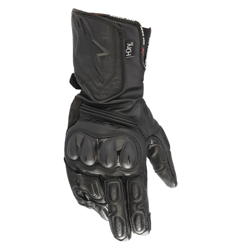 Alpinestars SP-8 HDRY mustat moottoripyöräilykäsineet