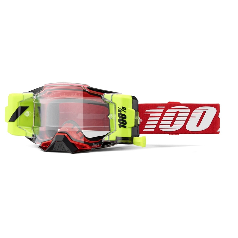 Motocross lasit 100% - USA Armega Forecast punainen (kirkas lasi)