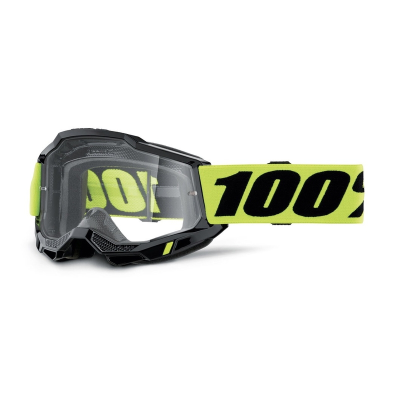 Motokrosové brýle 100% ACCURI 2 OTG černo-fluo žluté (čiré plexi)