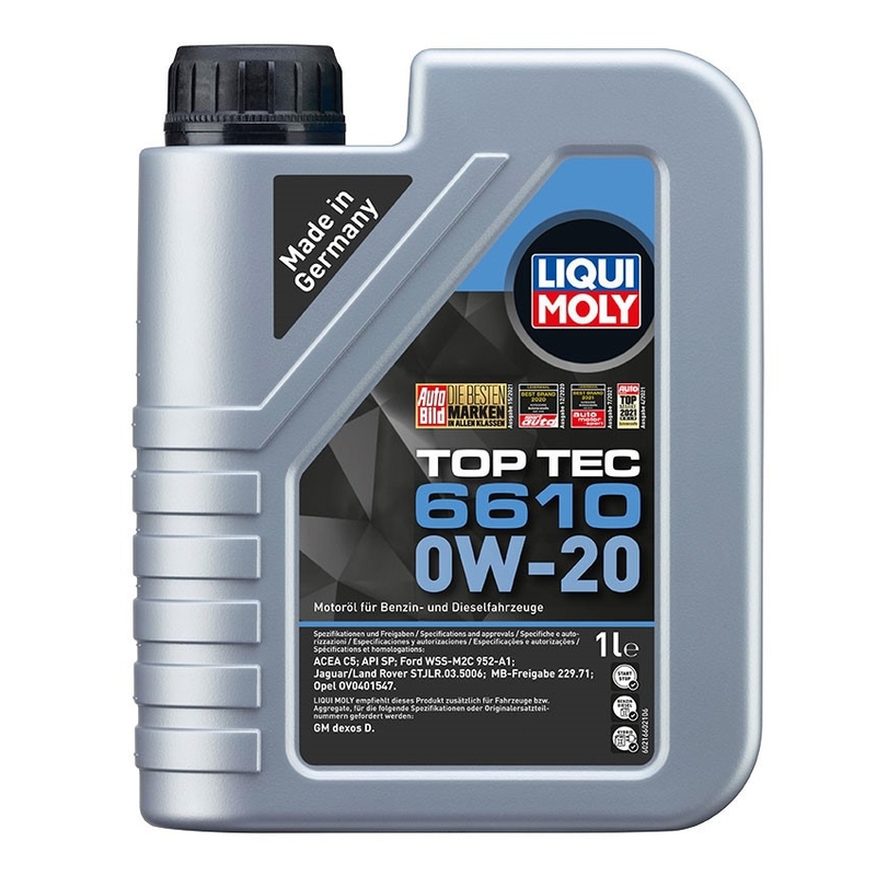 LIQUI MOLY Top Tec 6610 0W-20 Synteettinen moottoriöljy 1 l