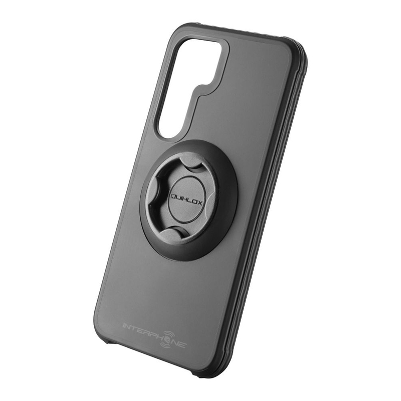 Suojakuori Interphone QUIKLOX Tetraforce Samsung Galaxy S24 Plus -puhelimelle musta
