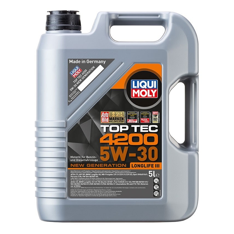 LIQUI MOLY Top Tec 4200 5W-30 Uuden sukupolven 5 l synteettinen moottoriöljy alennusmyynti