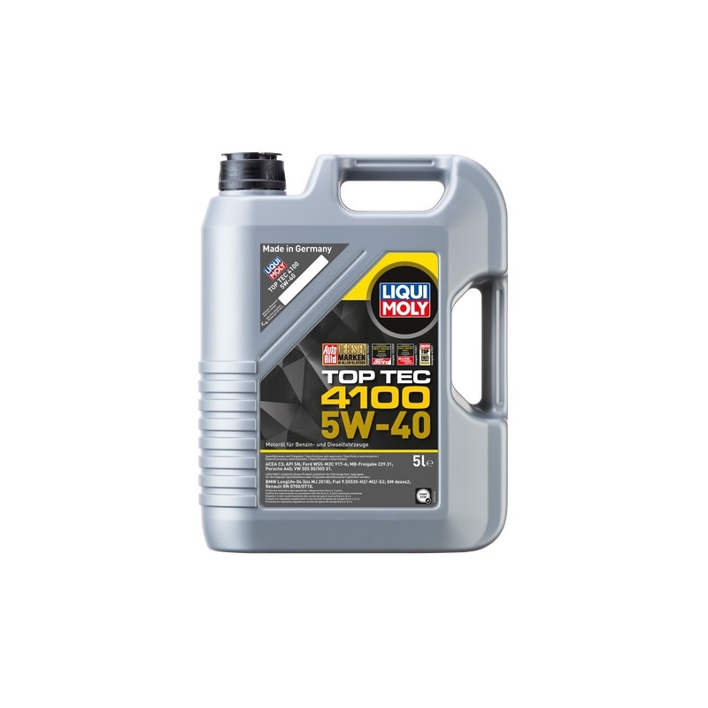 LIQUI MOLY Top Tec 4100 5W-40 5 l synteettinen moottoriöljy LIQUI MOLY Top Tec 4100 5W-40 5 l synteettinen moottoriöljy