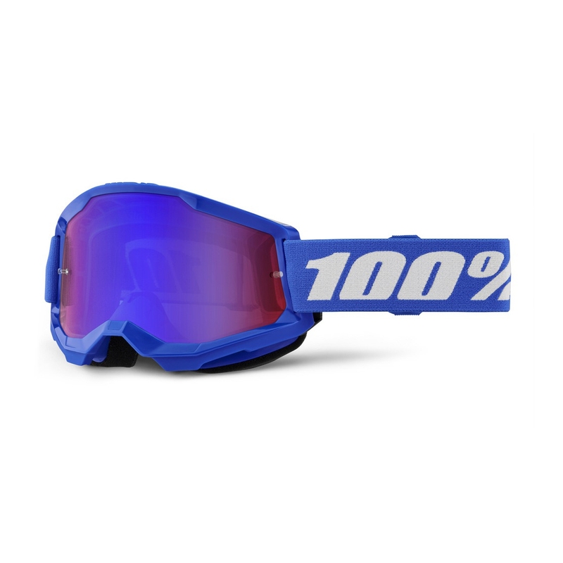 Lasten motocross lasit 100% STRATA 2 sininen punainen-sininen pleksi