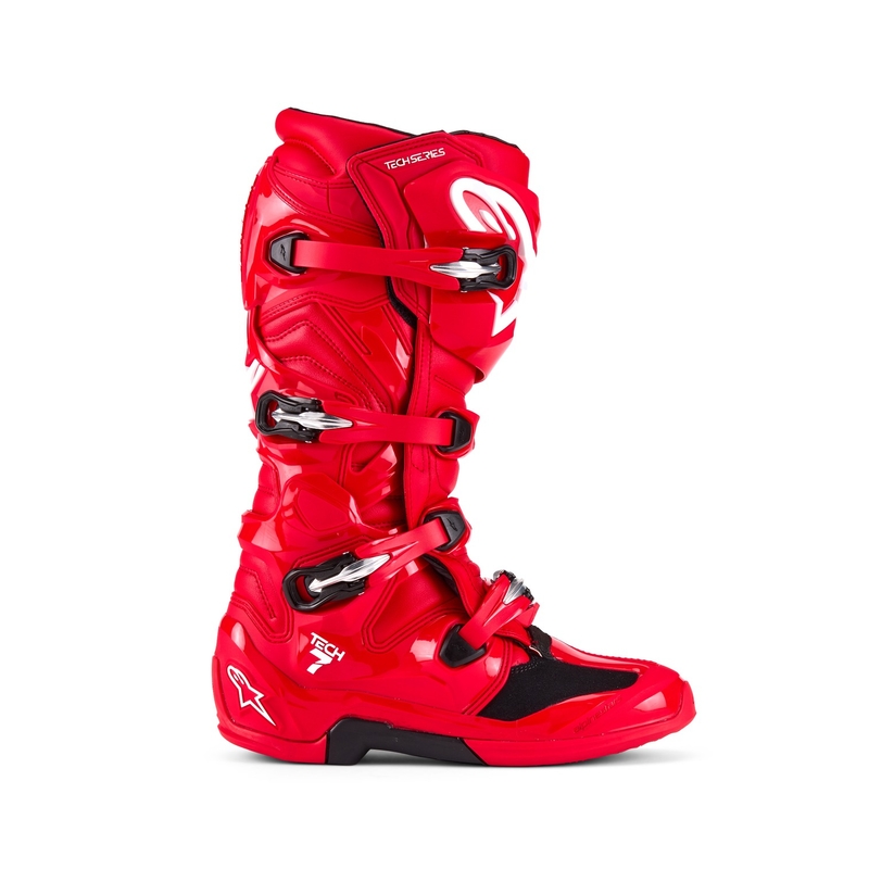 Alpinestars Tech 7 Moottoripyöräilysaappaat Punainen