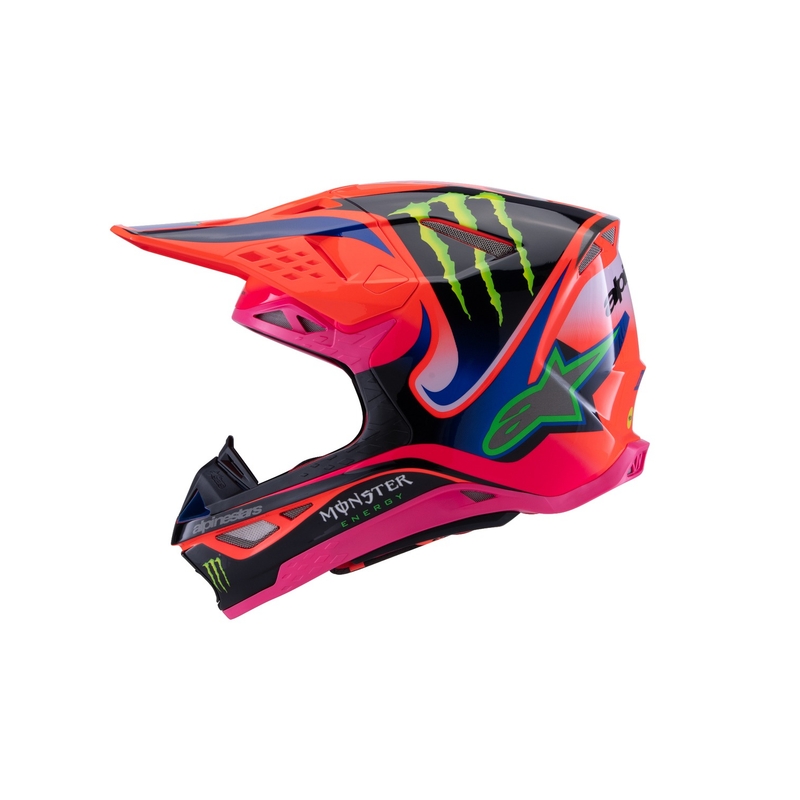 Alpinestars Supertech S-M10 motocross kypärä HAIDEN DEEGAN fluo oranssi-violetti-pink-vihreä