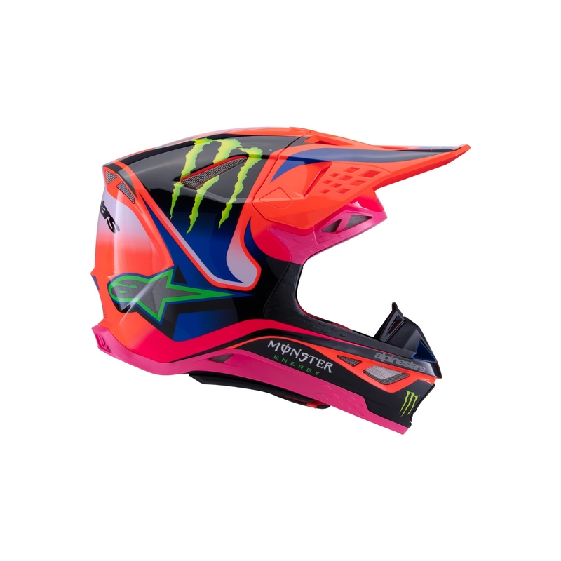 Alpinestars Supertech S-M10 motocross kypärä HAIDEN DEEGAN fluo oranssi-violetti-pink-vihreä