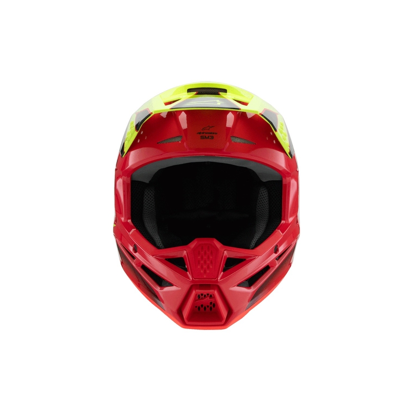 Lasten motocross kypärä Alpinestars S-M3 FRAY punainen-fluo-kelta-musta