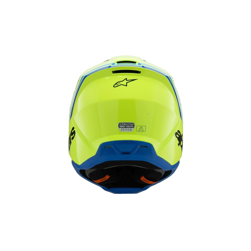 Lasten motocross kypärä Alpinestars S-M3 RADIUM fluo keltainen-musta-sininen