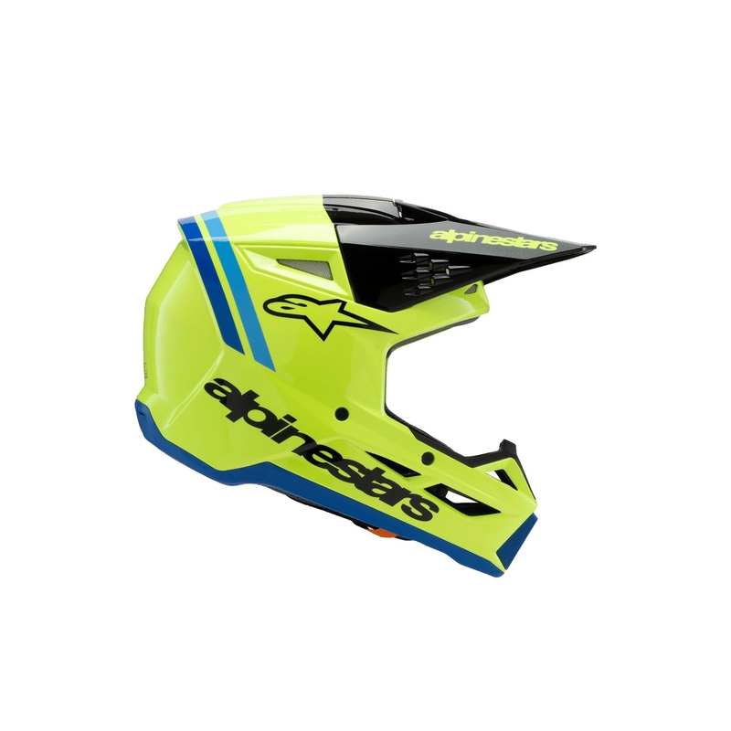 Lasten motocross kypärä Alpinestars S-M3 RADIUM fluo keltainen-musta-sininen