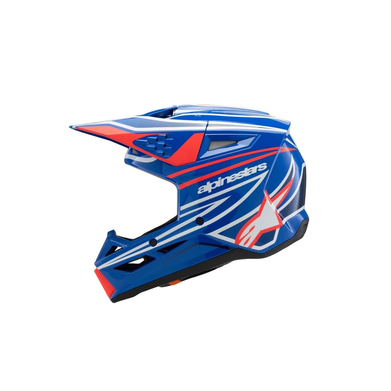 Alpinestars S-M3 WURX Sininen-punainen-valko-musta lasten motocross kypärä