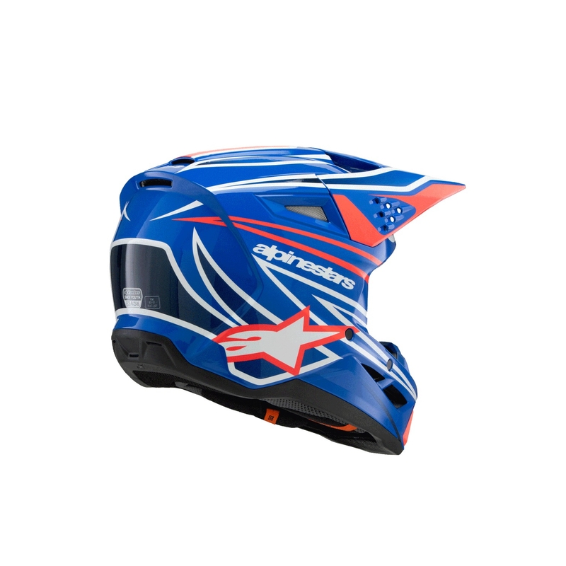 Alpinestars S-M3 WURX Sininen-punainen-valko-musta lasten motocross kypärä