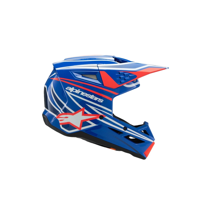 Alpinestars S-M3 WURX Sininen-punainen-valko-musta lasten motocross kypärä