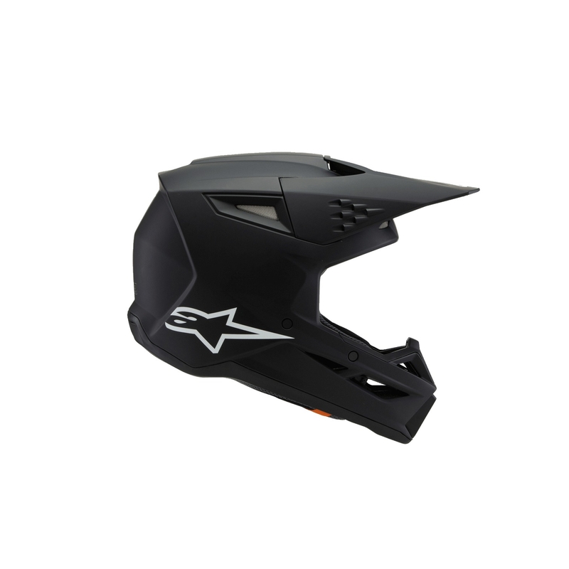 Alpinestars S-M3 Solid Black Matte Lasten motocross kypärä