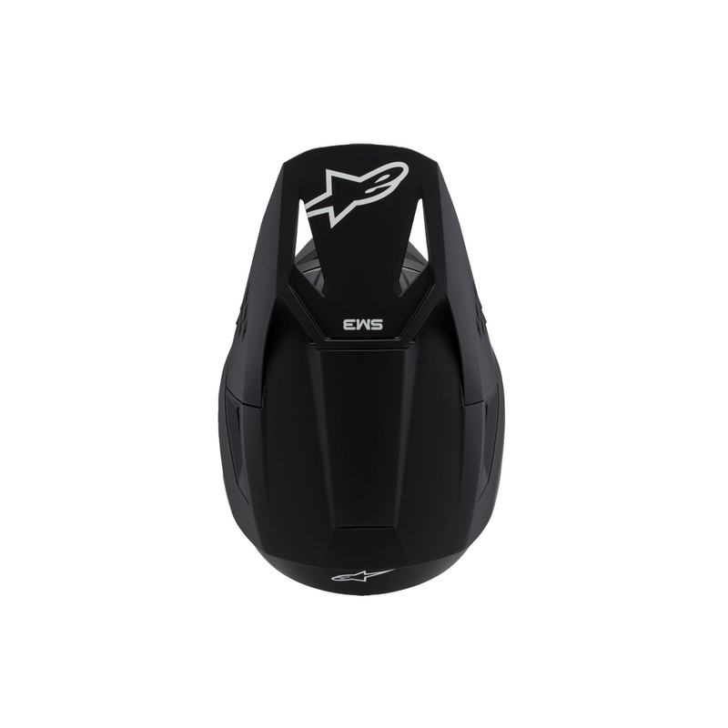 Alpinestars S-M3 Solid Black Matte Lasten motocross kypärä
