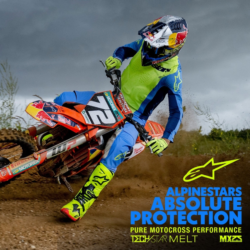 Alpinestars Techstar Melt fluo keltainen-sininen motocross paita