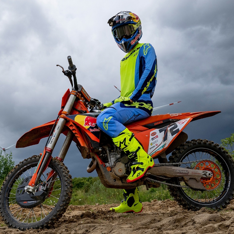 Alpinestars Techstar Melt fluo keltainen-sininen motocross paita
