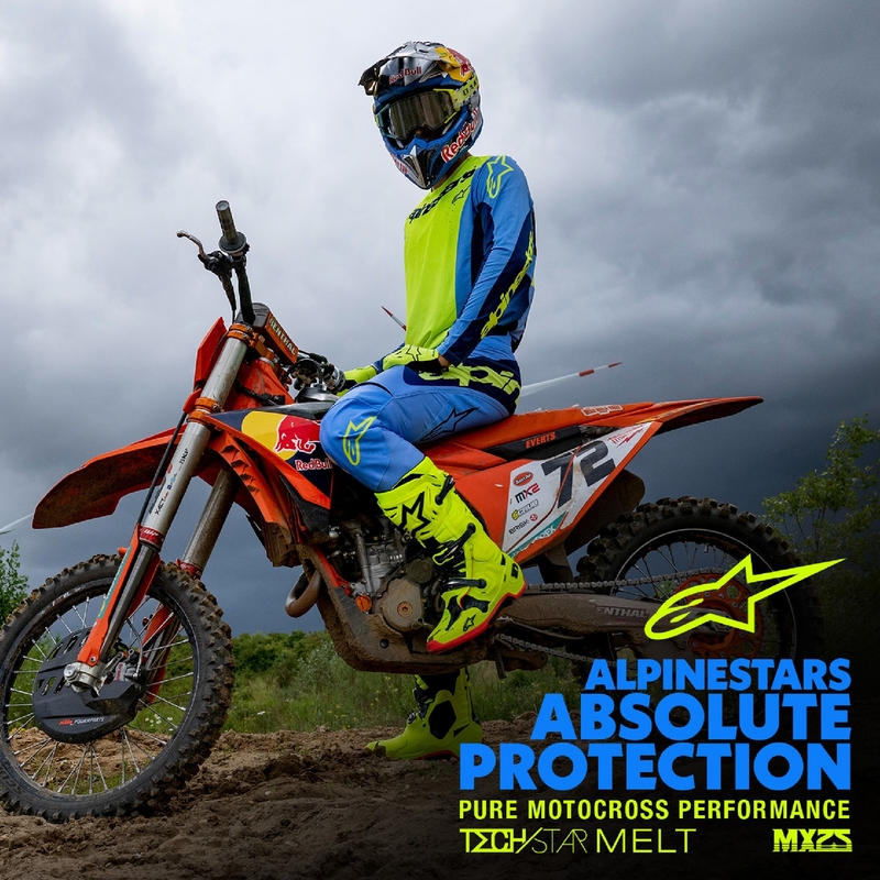Alpinestars Techstar Melt fluo keltainen-sininen motocross paita