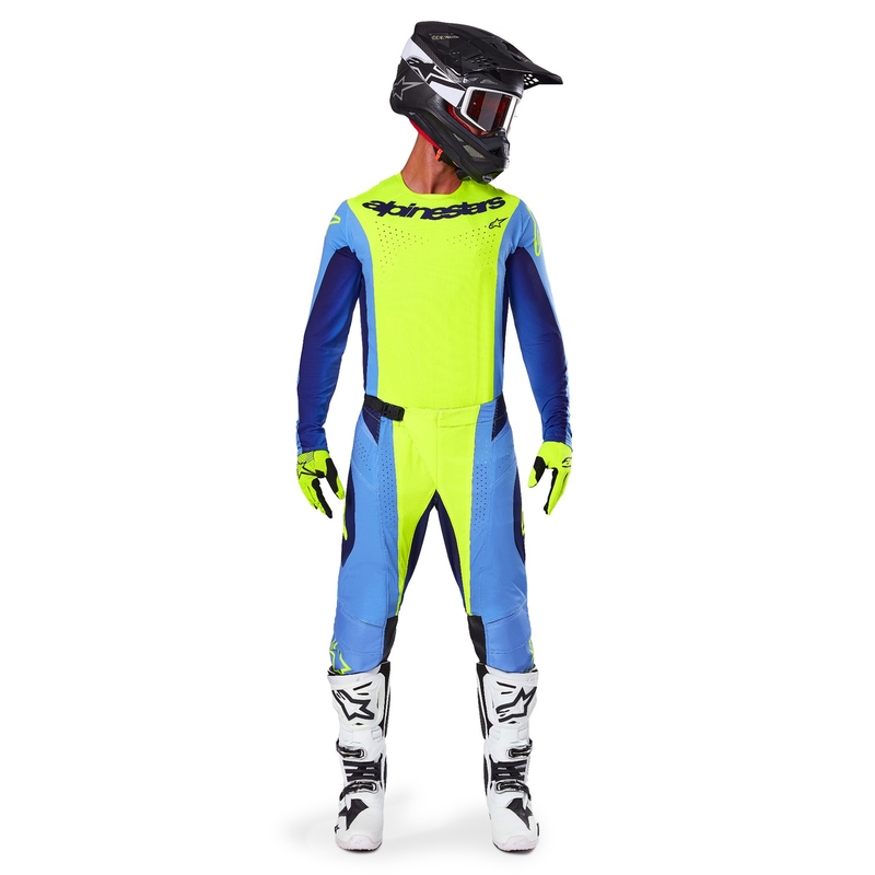 Alpinestars Techstar Melt fluo keltainen-sininen motocross paita