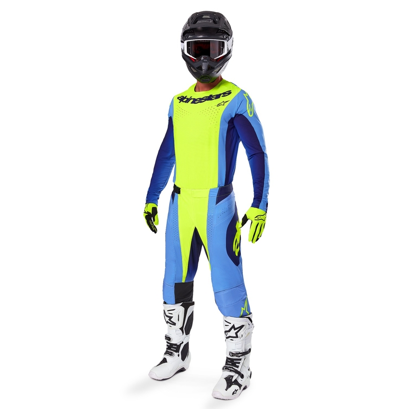 Alpinestars Techstar Melt fluo keltainen-sininen motocross paita