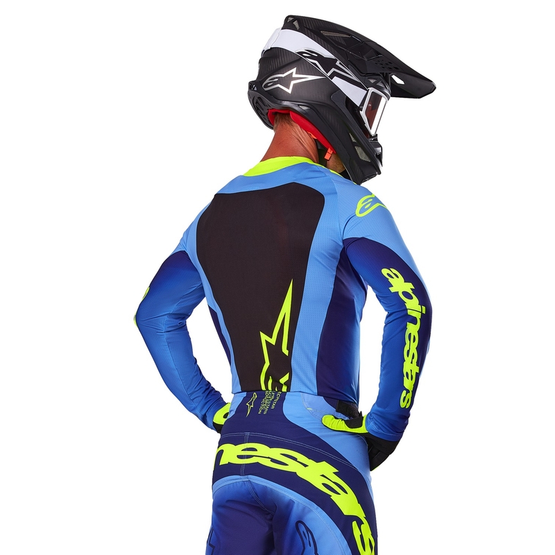 Alpinestars Techstar Melt fluo keltainen-sininen motocross paita