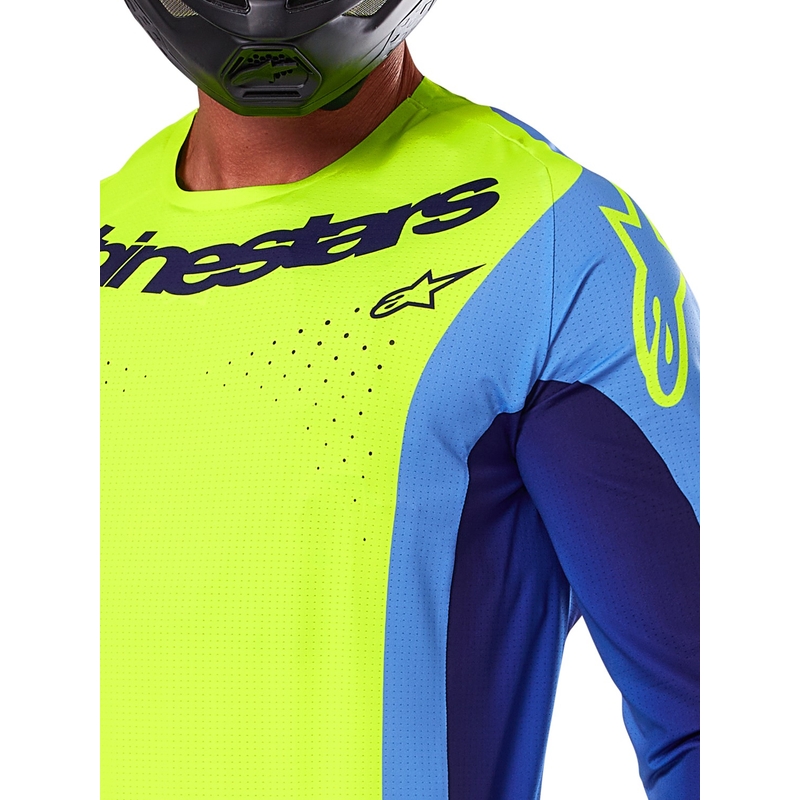Alpinestars Techstar Melt fluo keltainen-sininen motocross paita