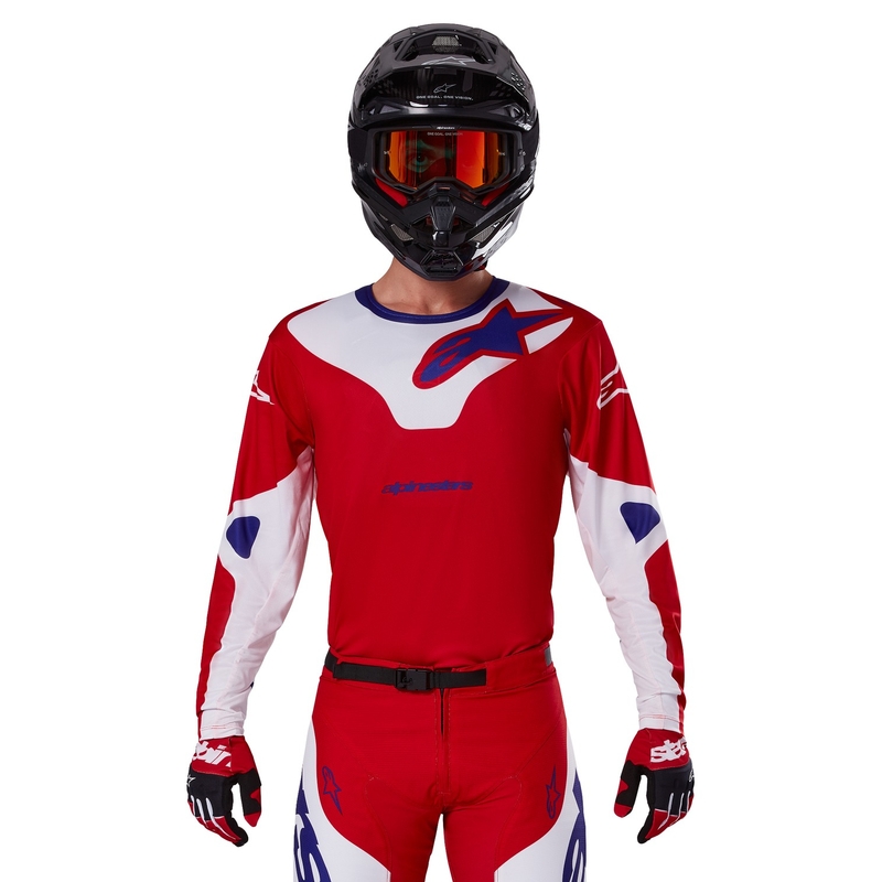 Alpinestars Racer Veil motocross paita punainen ja valkoinen