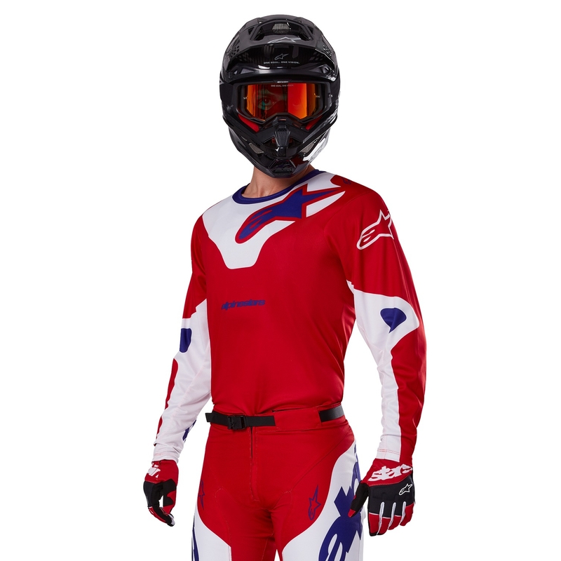Alpinestars Racer Veil motocross paita punainen ja valkoinen