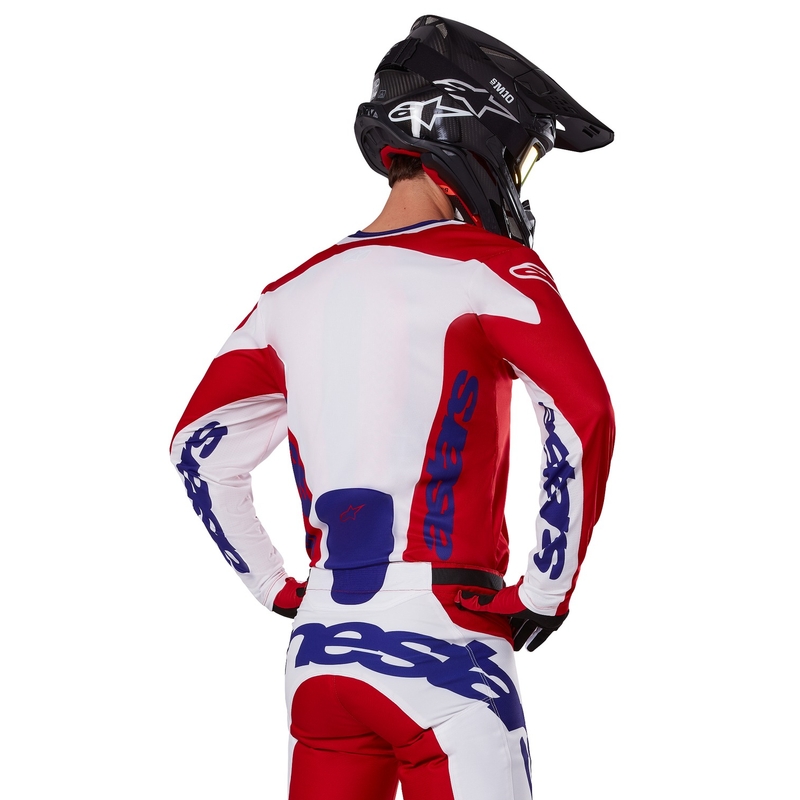 Alpinestars Racer Veil motocross paita punainen ja valkoinen