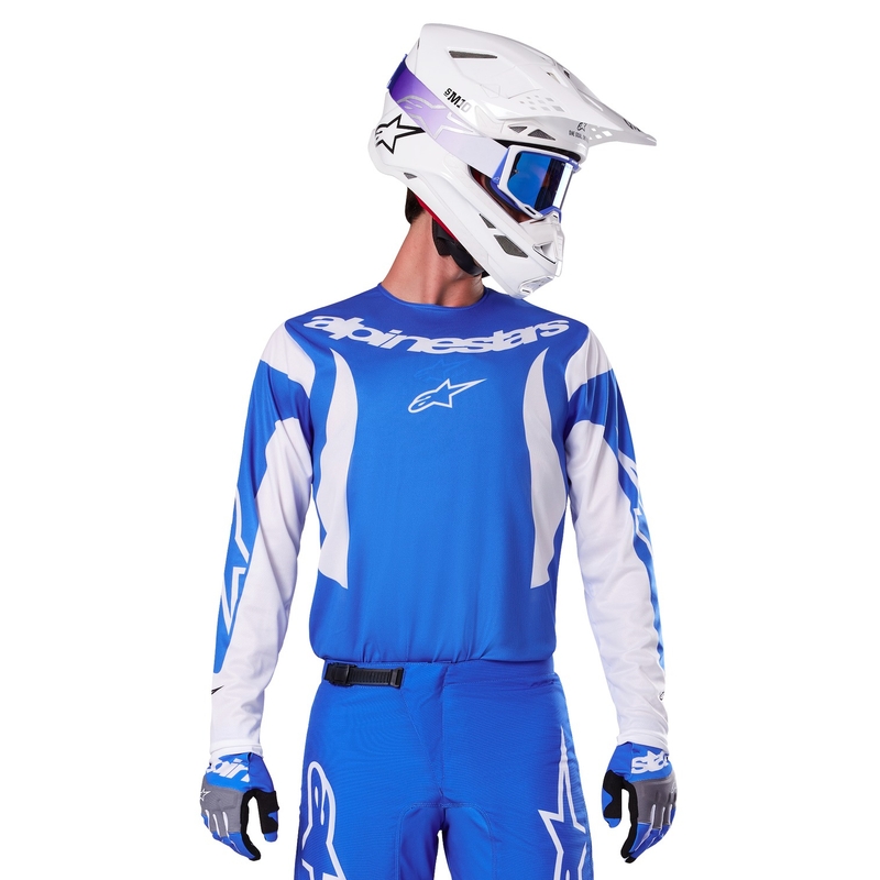 Alpinestars Fluid Haul motocross paita sininen ja valkoinen
