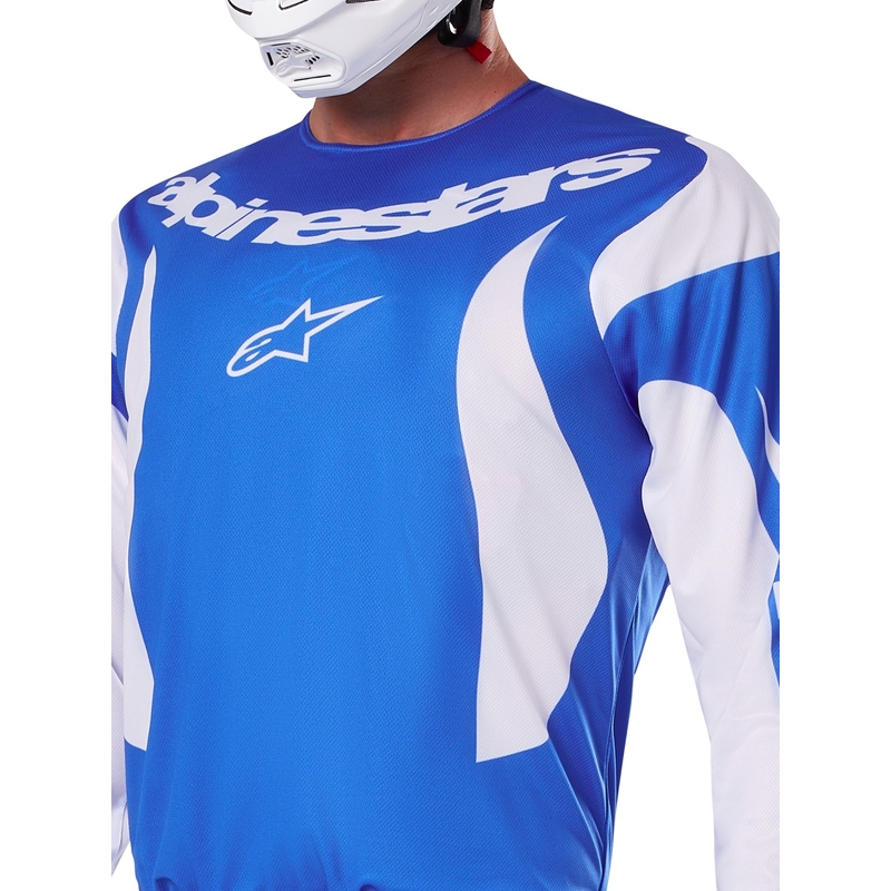 Alpinestars Fluid Haul motocross paita sininen ja valkoinen