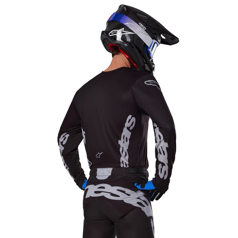 Alpinestars Racer Graphite motocross paita musta ja harmaa