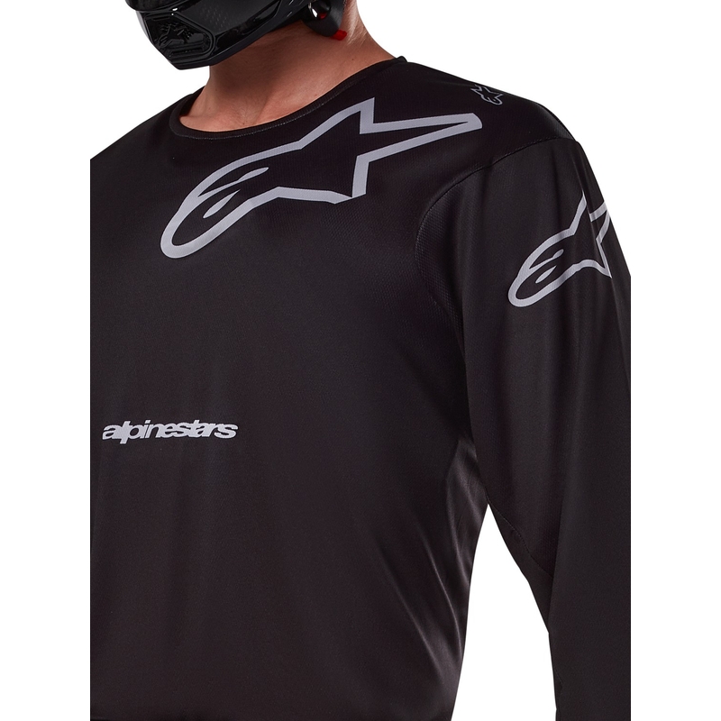 Alpinestars Racer Graphite motocross paita musta ja harmaa